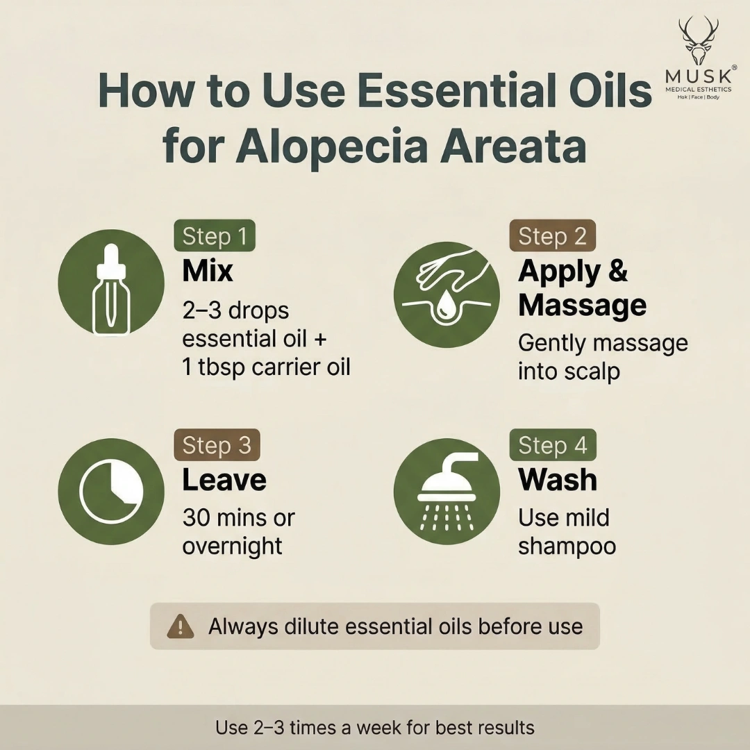 How to use essential oils for Alopecia Areata