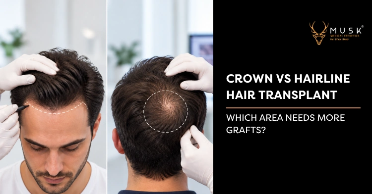 Crown vs Hairline Hair Transplant: Grafts Compared